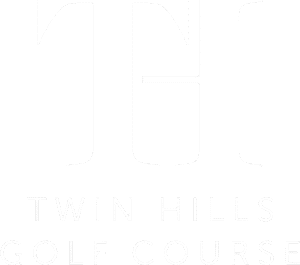 Black background with Twin Hills Golf Course text